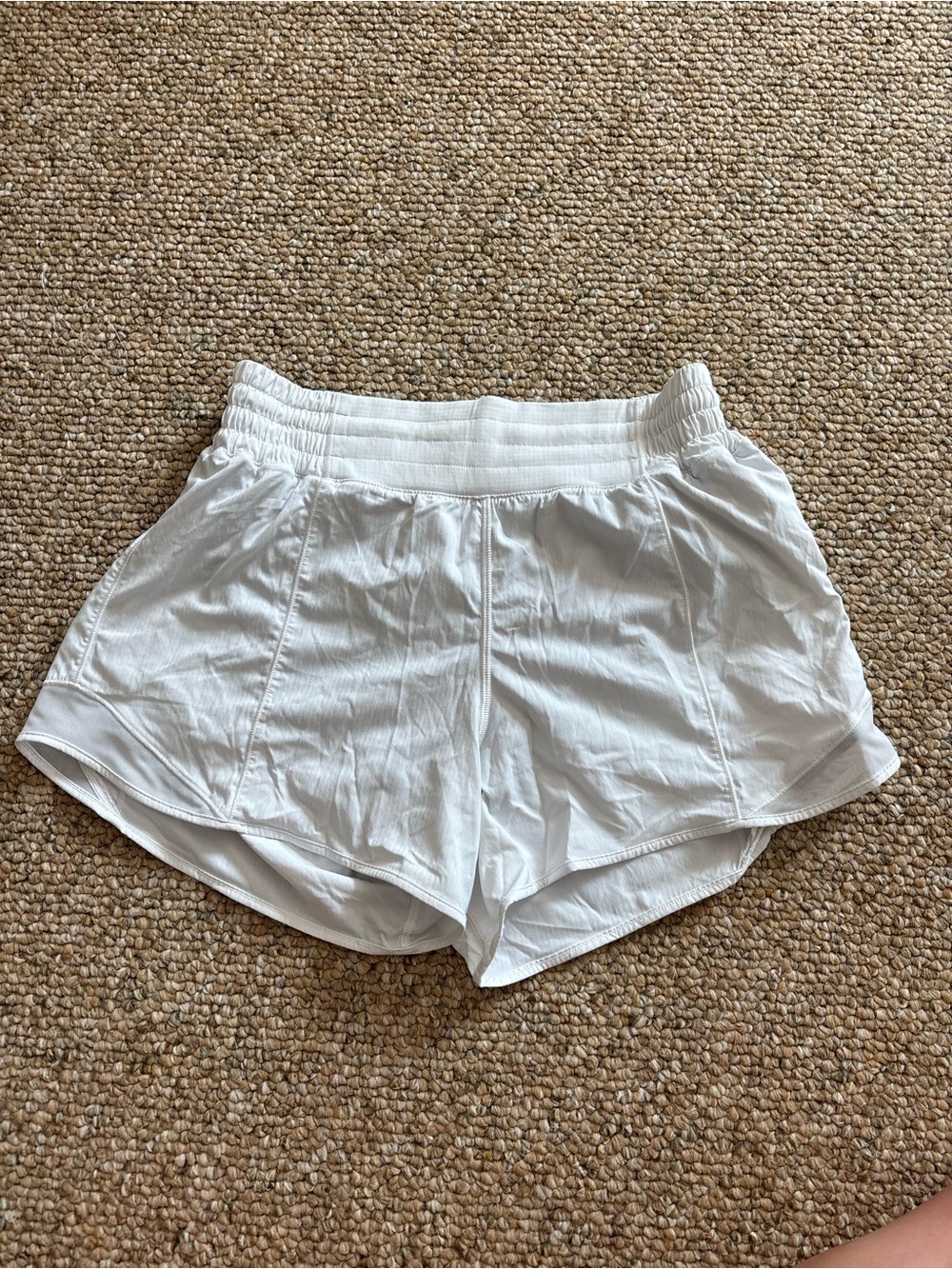 White Lululemon shorts 4in seam